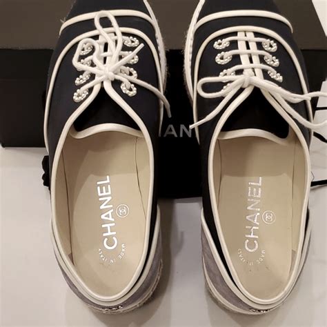 lace espadrilles chanel
